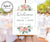 Floral Wedding or Bridal Shower Welcome Sign on Easel, Portrait Orientation, Editable Template