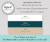 greenery wedding invitation wrapper template, invitation belly band editable template