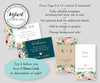pink floral wedding favor tags, horizontal and vertical favor tag editable templates for wedding or bridal shower