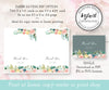 Paper saving option for pink floral wedding or shower thank you note cards