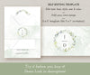 greenery wedding invitation belly band editable template