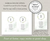 Download options for greenery wedding seating chart cards, shown with 2 on a page and as a single