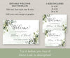 Greenery welcome sign, three sizes included, landscape format