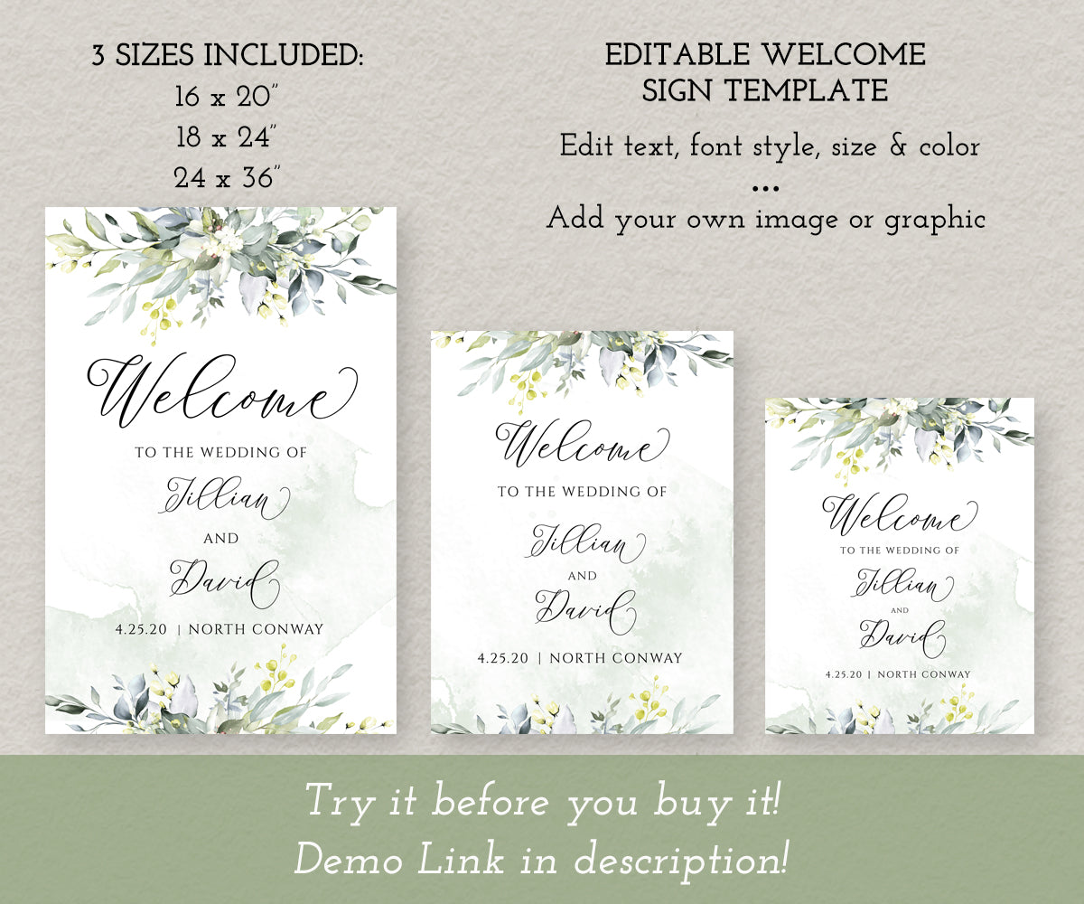 How big are wedding welcome signs | Honestweddingadvice.com