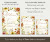 Three sizes of Rustic Fall Floral Bridal Shower Sign Templates