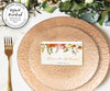 Rustic Fall Floral Folded Wedding Place card