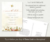 5 x 7" Rustic Fall Floral Save the Date Card with optional post card back