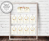 Rustic Fall Floral Seating Chart Display