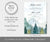 Mountains and Pines Couples Shower Invitation editable template