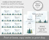 Paper saver option for shower favor tags, rustic mountain pines