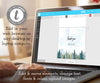 Edit online at templett mountain and pines thank you card template