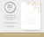 modern minimalist bridal shower invitation, editable template, 5 x 7"