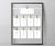 modern minimalist wedding seating chart display with header and cards