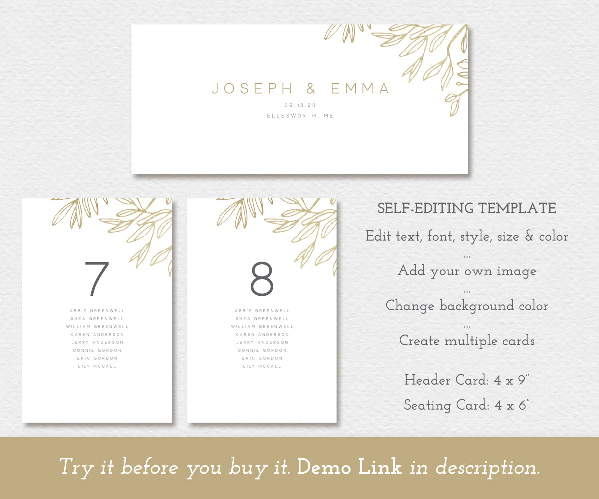 Seating Labels Examples Gold Wedding Seating Labels Printable Editable Gold Text Food Label