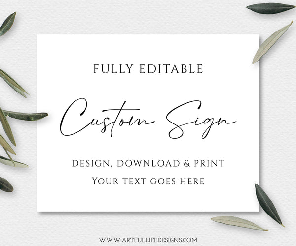 Fully Editable Custom Sign Template