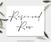 Reserved Row Sign printable