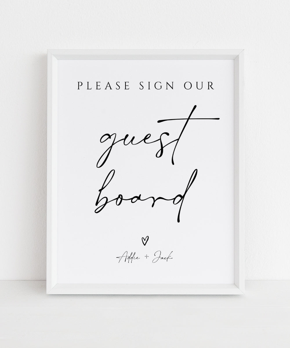 Please sign our guest board 8 x 10" guestbook sign by Artful Life Designs