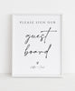 Please sign our guest board 8 x 10" guestbook sign by Artful Life Designs