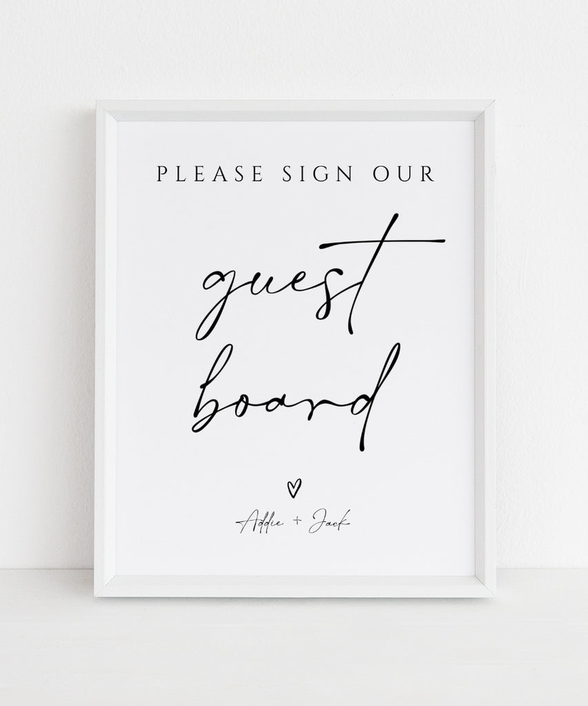 Please sign our guest board 8 x 10" guestbook sign by Artful Life Designs