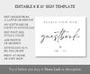 Please sign our guestbook, editable 8 x 10" sign template