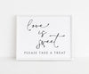 8 x 10 Dessert Table Sign Love is Sweet Please Take a Treat