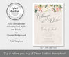 pink and white floral change the date announcement card template