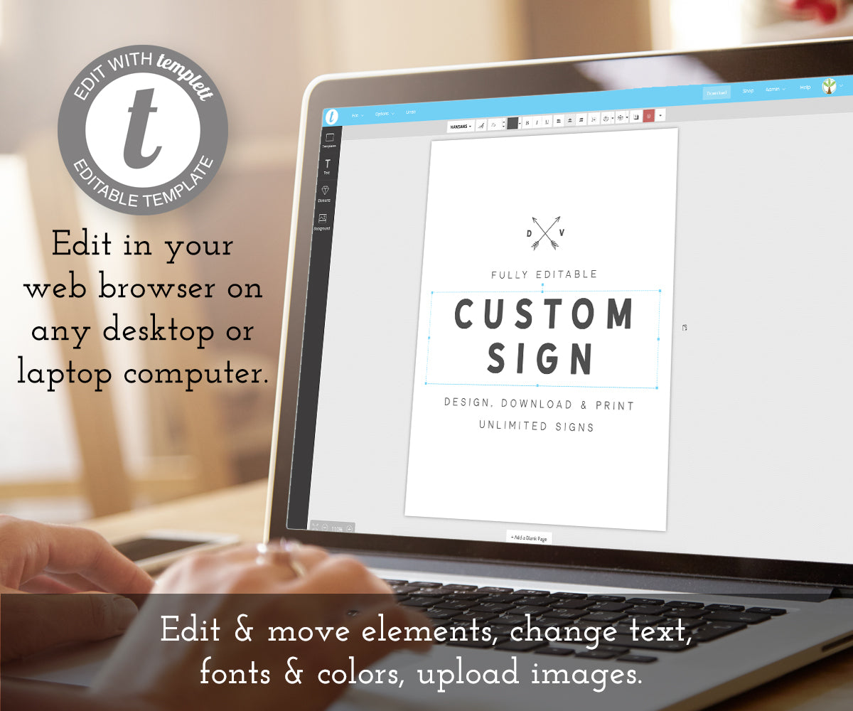 edit tribal 8 x 10 portrait custom sign template online