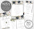 floral wedding stationery with navy and white flowers, matching items
