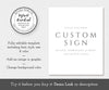 8 x 10 inch custom sign template, minimalist design, portrait orientation
