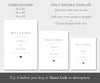 minimalist wedding welcome sign in 3 sizes, editable templates