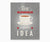 Tea Is always a good idea retro kitchen wall art printable with gray background.