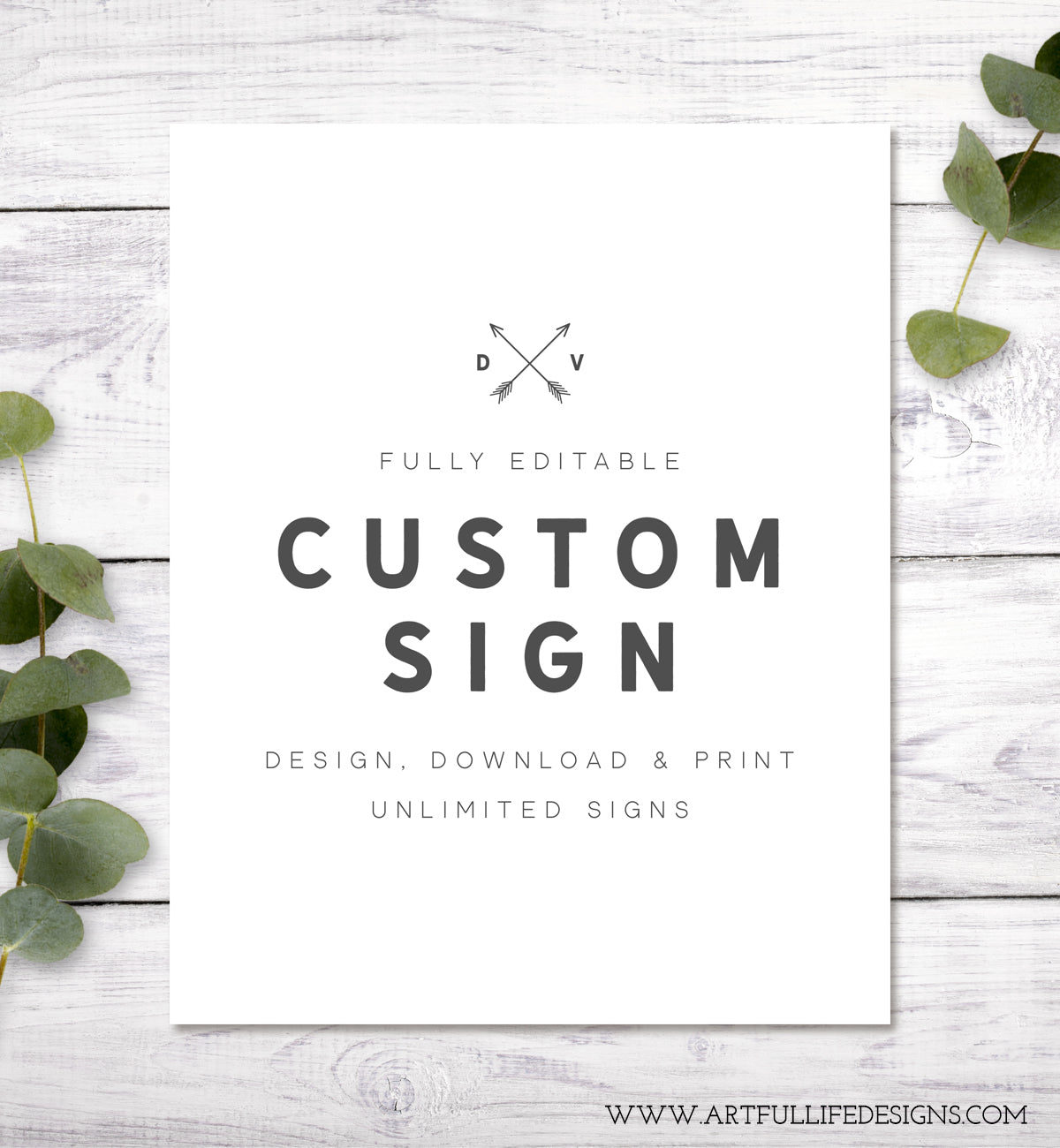 modern tribal custom sign 8 x 10 inch portrait orientation