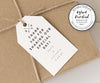 tribal vertical wedding favor tag