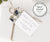 navy and white floral horizontal wedding favor tag